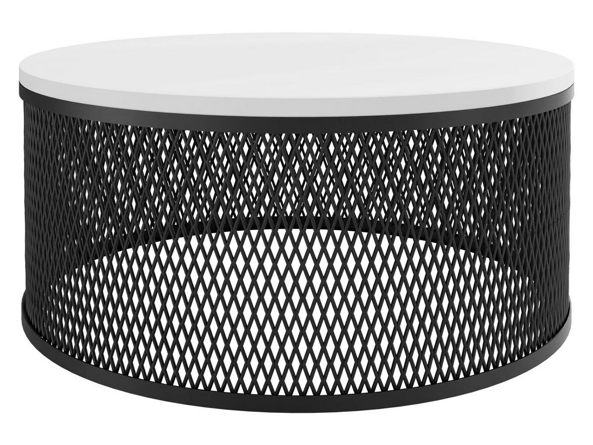 COUCHTISCH Korlew - Schwarz/Weiß, Holzwerkstoff/Metall (58/58/28cm) - MIRJAN24