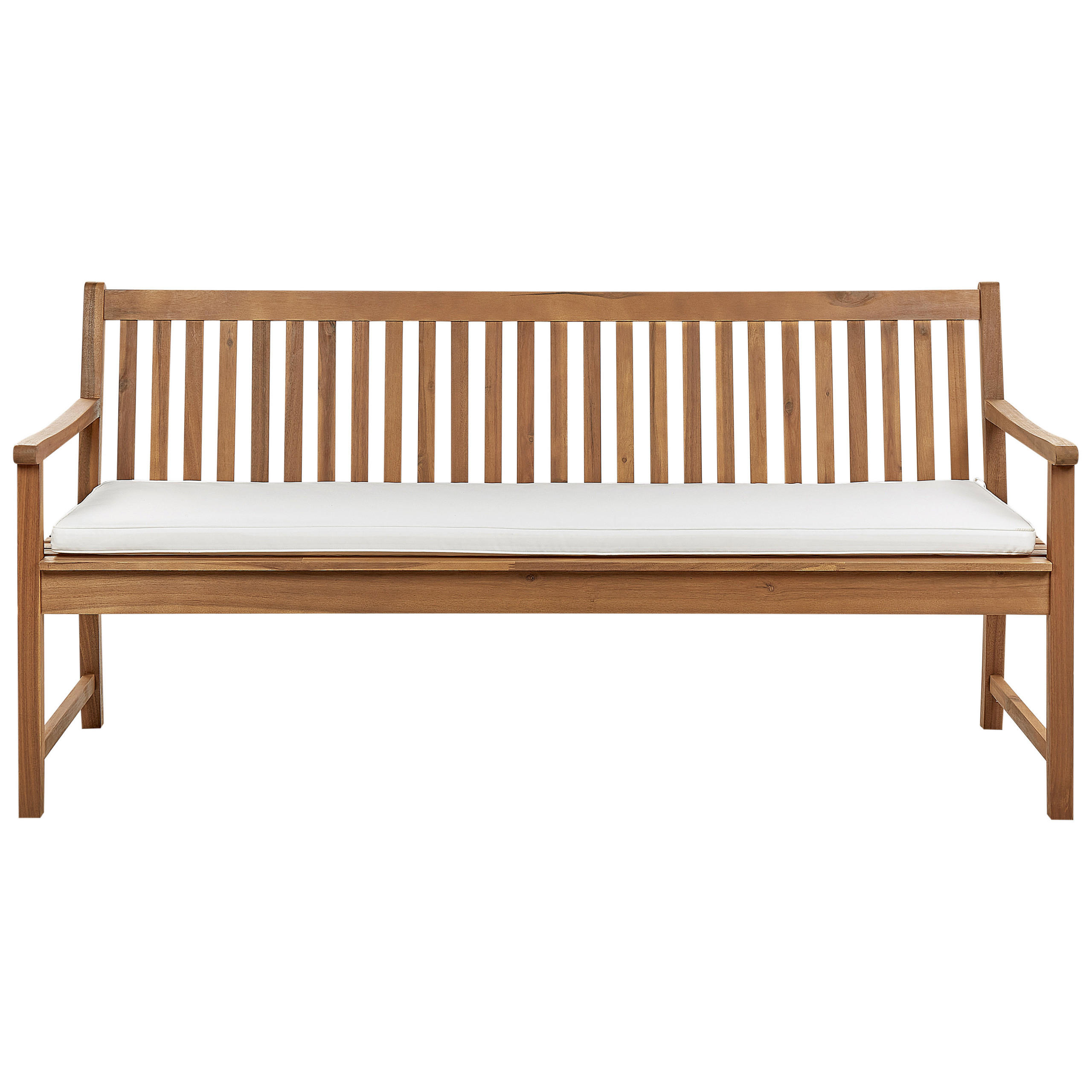 SITZBANKPOLSTER KISSEN Weiß Vivara - Weiß, Textil (169/5/50cm) - Beliani