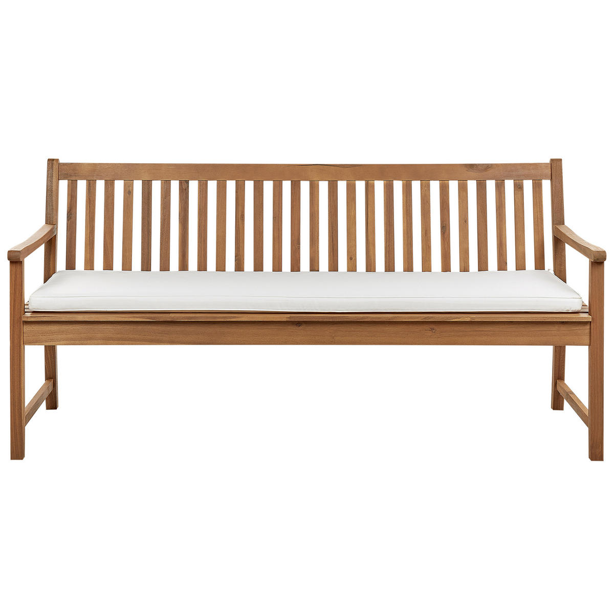 SITZBANKPOLSTER KISSEN Weiß Vivara - Weiß, Textil (169/5/50cm) - Beliani