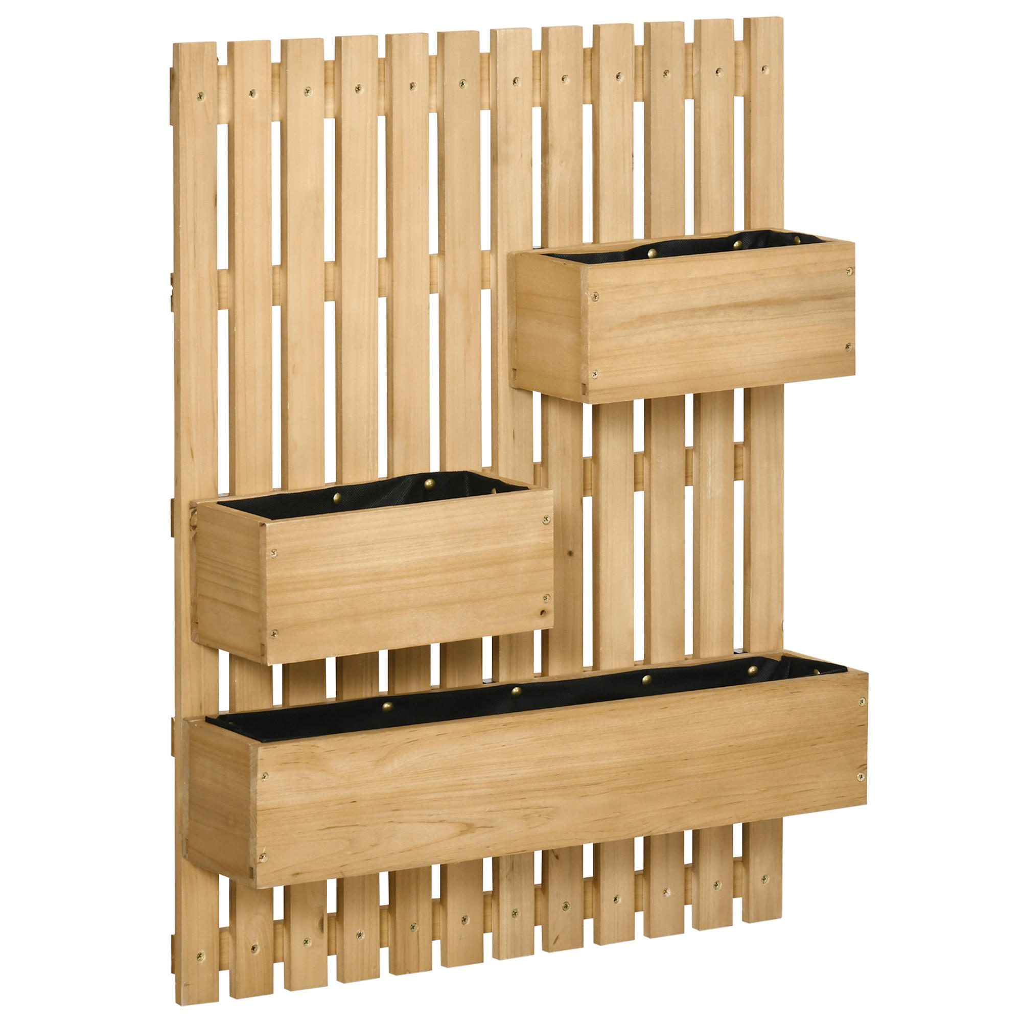 PFLANZKASTEN 60x16x80 cm Holz - Naturfarben, Holz (60/80/16cm) - LEBENLANG