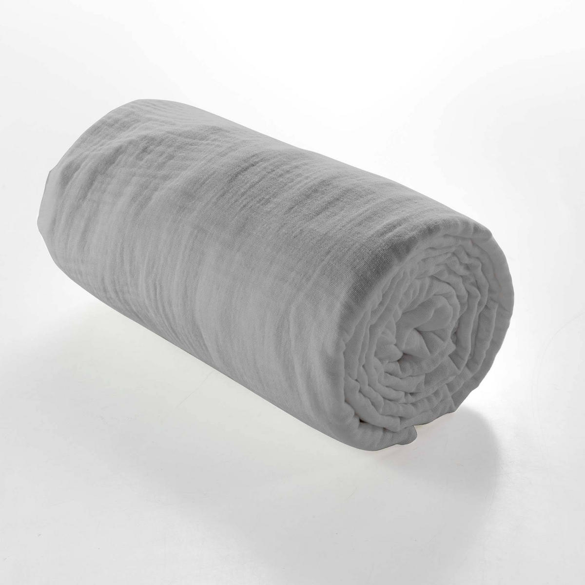 BETTTUCH Angelia 160/200 cm - Grau, Naturmaterialien (160/200cm) - Douceur d´intérieur
