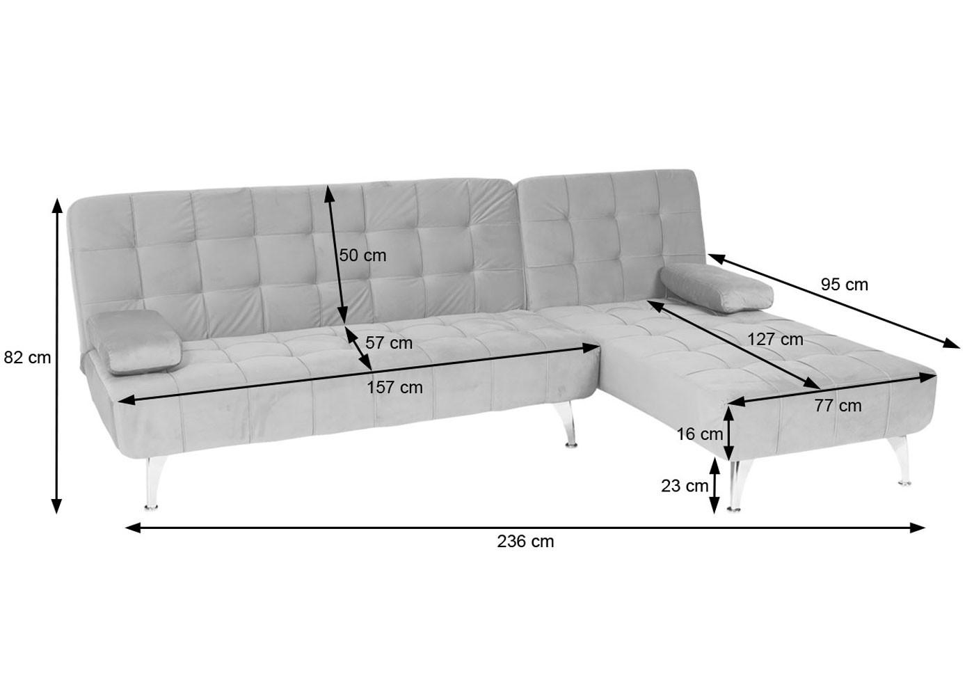 Thumbnail - MCW Schlafsofa, Schwarz, Textil, L-Form, 236x95 cm, Wohnzimmer, Sofas & Couches, Wohnlandschaften, Ecksofas