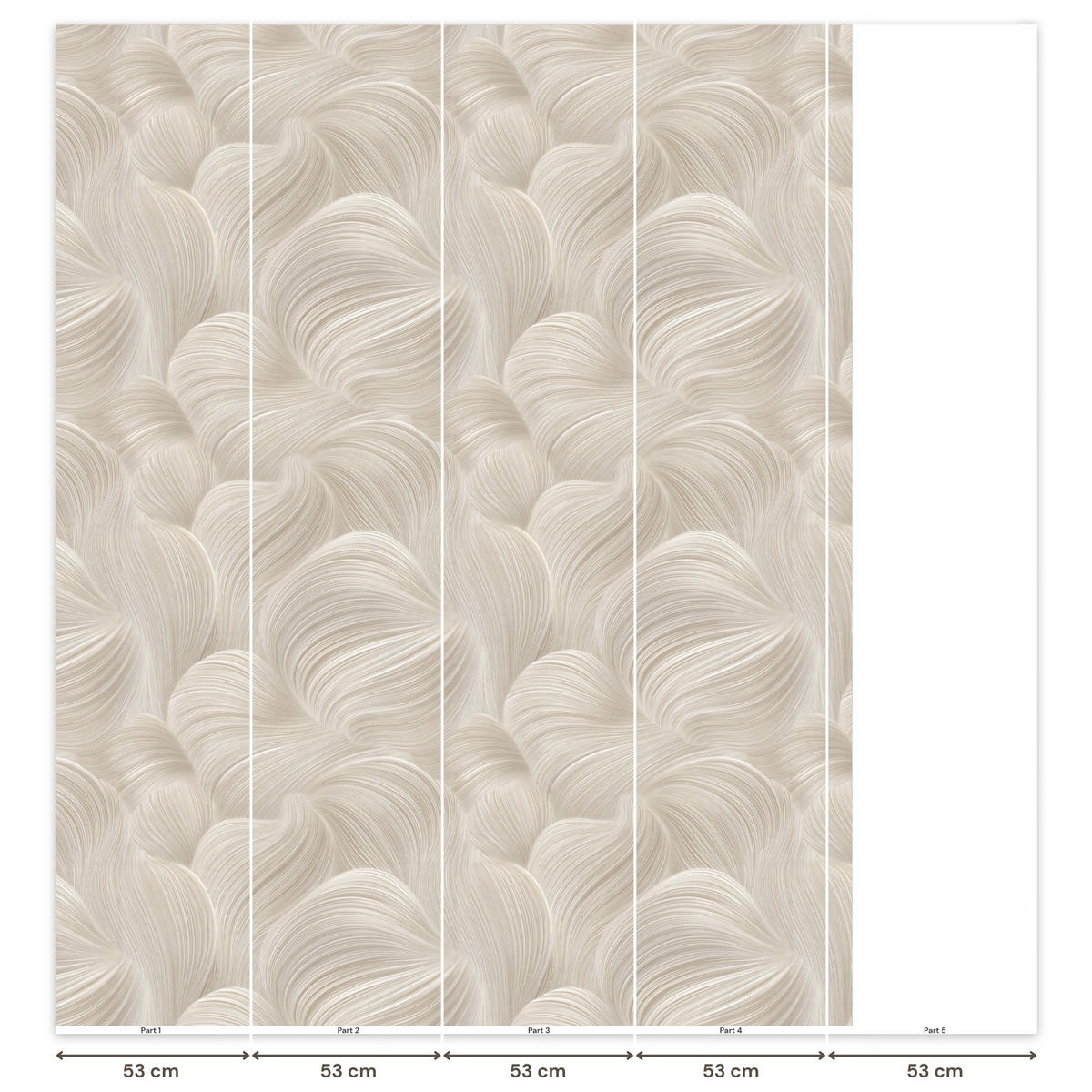 TAPETE - Lines - Ventilator - Beige - 240x280 cm - Creme, Papier (240/280cm) - OnlyWow
