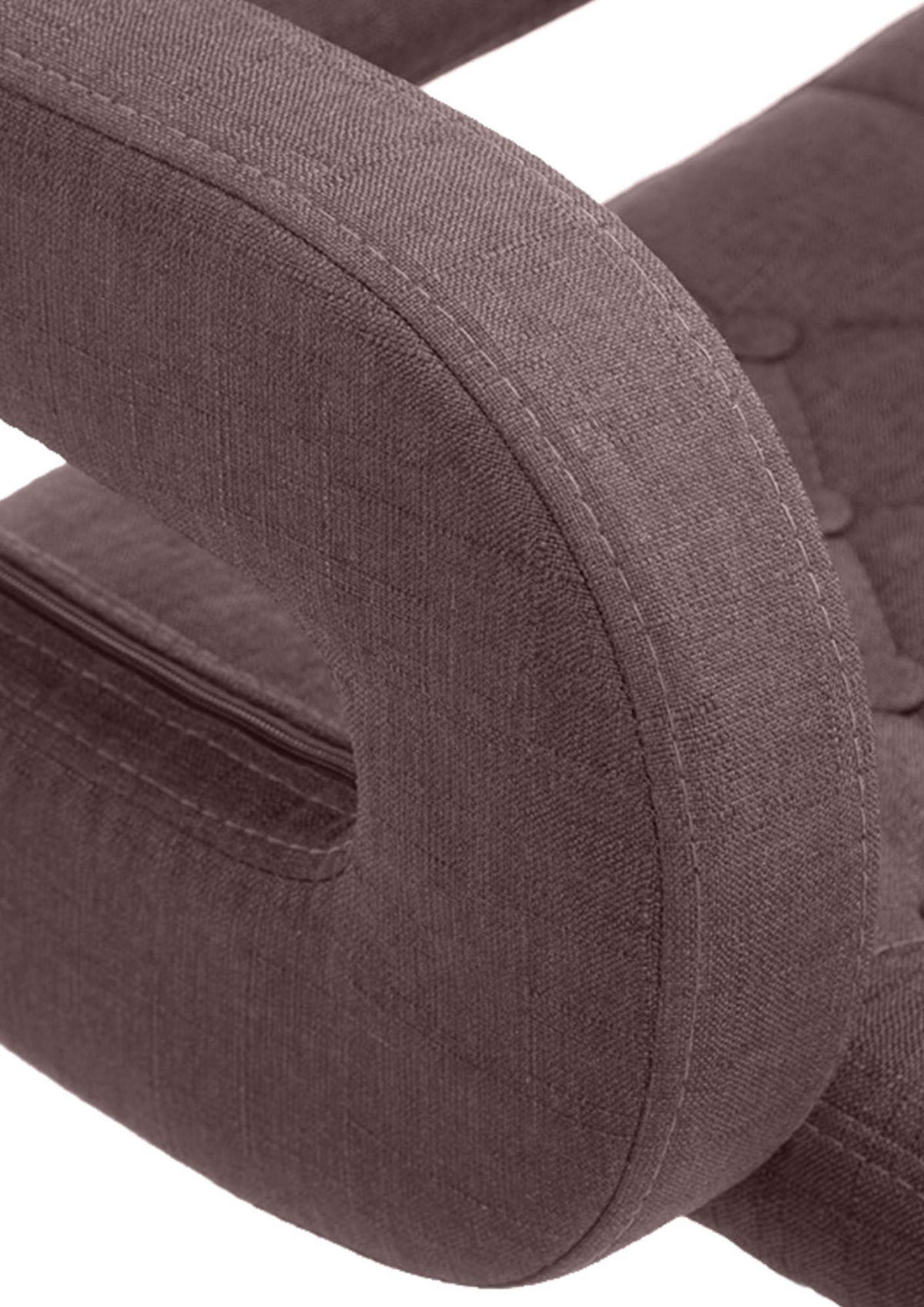 DREHSTUHL Stoff braun - Chromfarben/Braun, Textil/Metall (62/78/55cm) - CLP