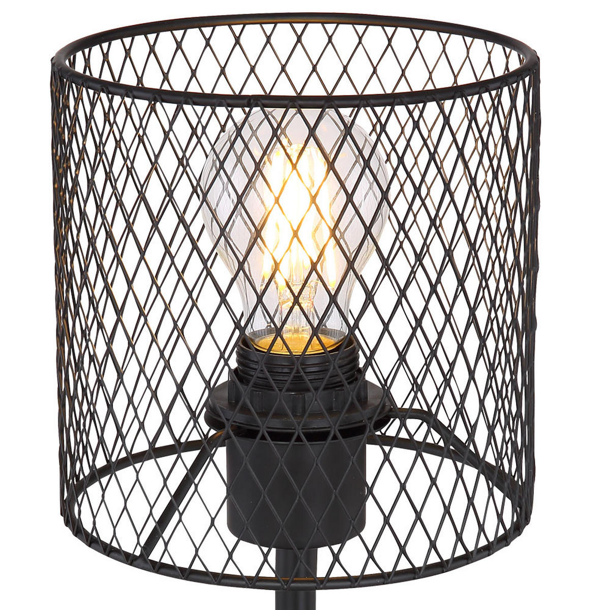 LED TISCHLEUCHTE Metall Schwarz - Schwarz, Metall (15/15/35cm) - Globo Lighting