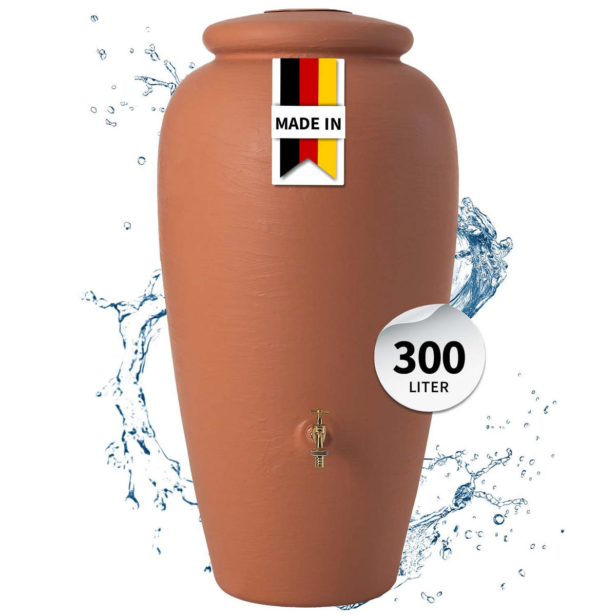 AMPHORE Regentonne 300 L, kotta - Terracotta, Kunststoff (68/129/68cm) - GARANTIA