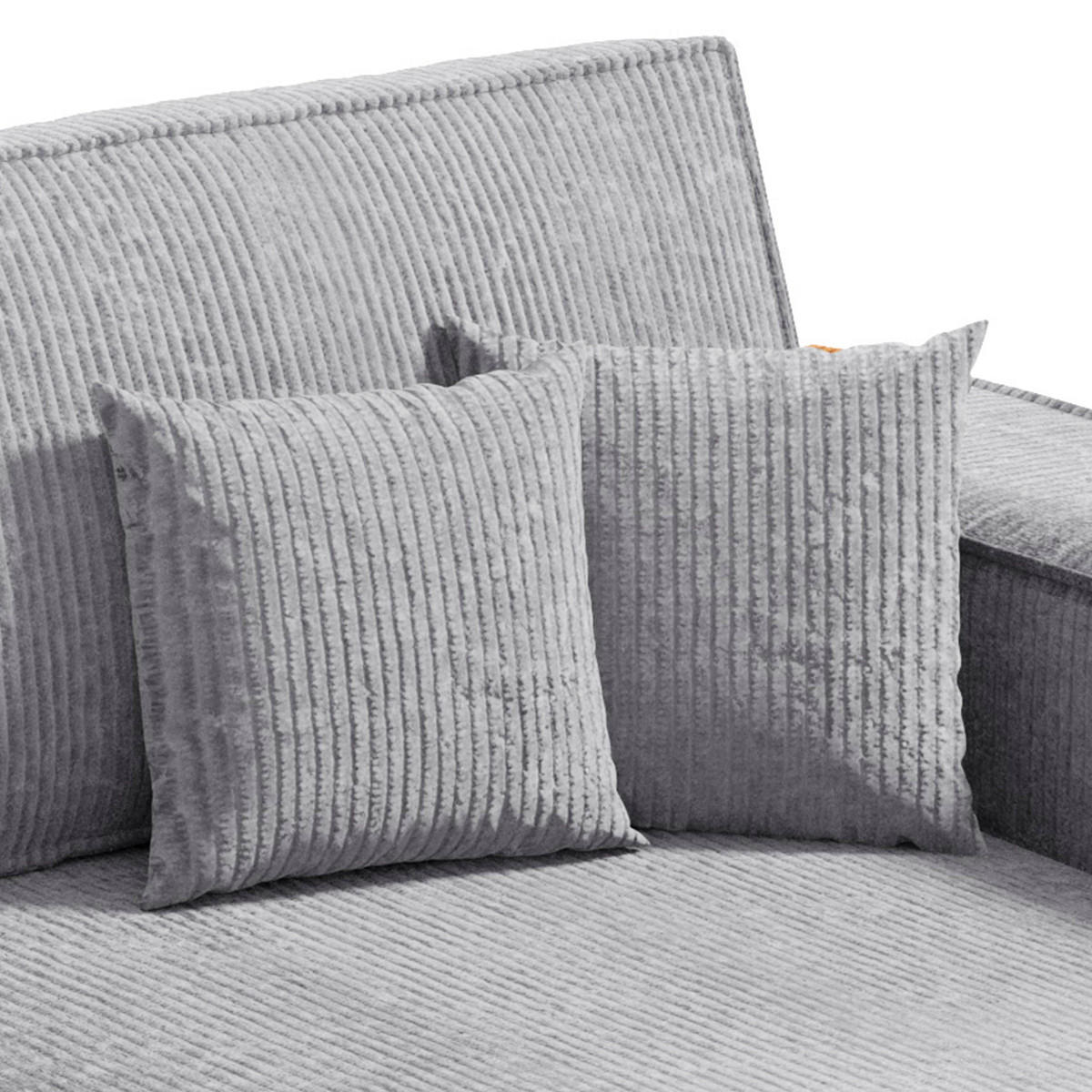 ECKSOFA Isaac 3 Sitzplätze Hellgrau - Grau, Holz (257/148cm) - Petits-meubles