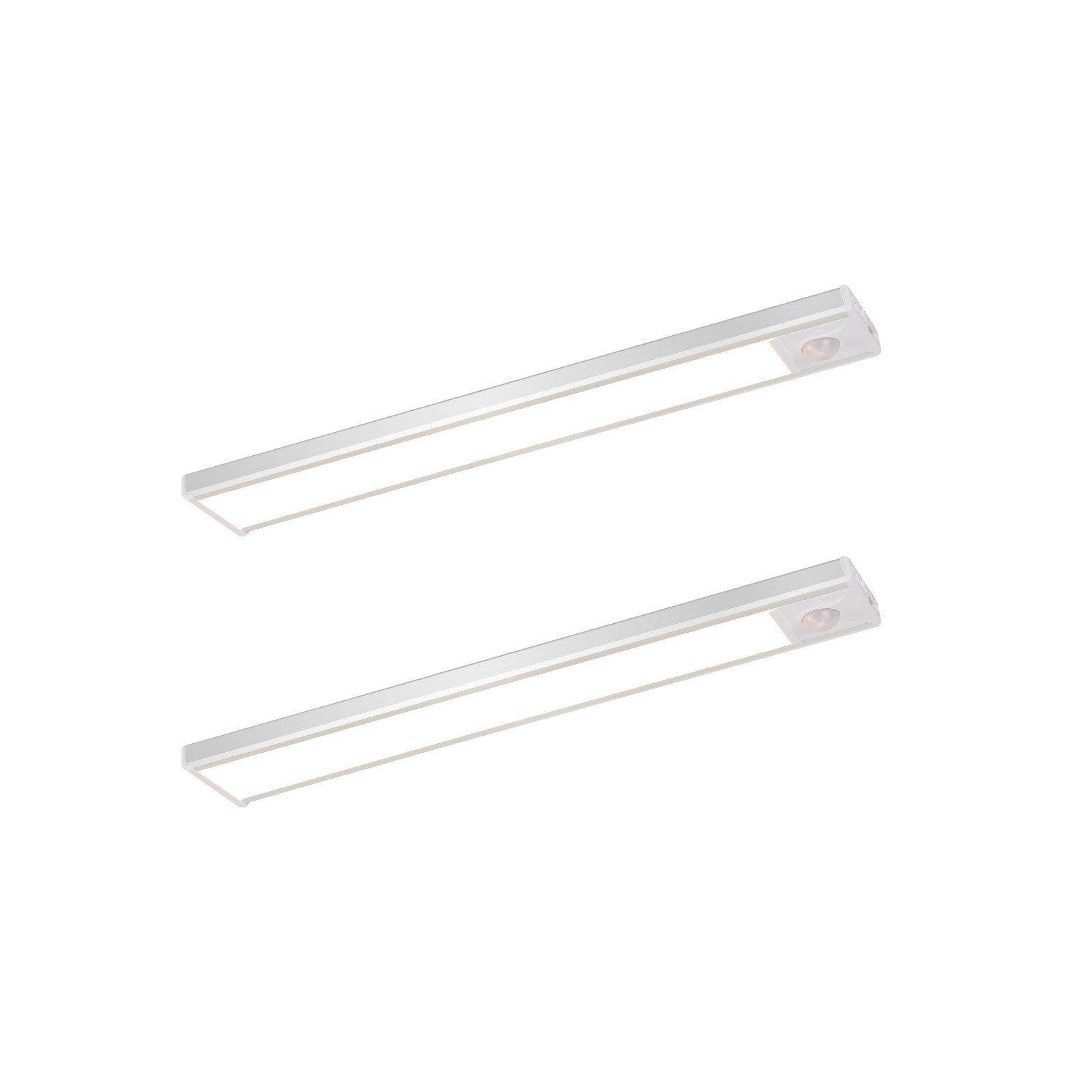 LED-UNTERBAULEUCHTE Beeskow II 20/4/1cm(2er-set) - Silberfarben, Metall (20/4/1cm) - Nettlife