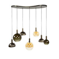 HÄNGELAMPE Cluster Braun 55/145/150 cm - Schwarz, Glas (55/145/150cm) - Hoyz Collection