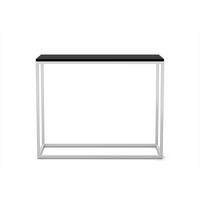KONSOLENTISCH Well 100 Schwarz, Verchromte Beine - Chromfarben/Schwarz, Holzwerkstoff/Metall (25/100/80cm) - Bettso