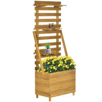 GARTENBEET, Braun - Braun, Holz (39/160/63cm) - Outsunny
