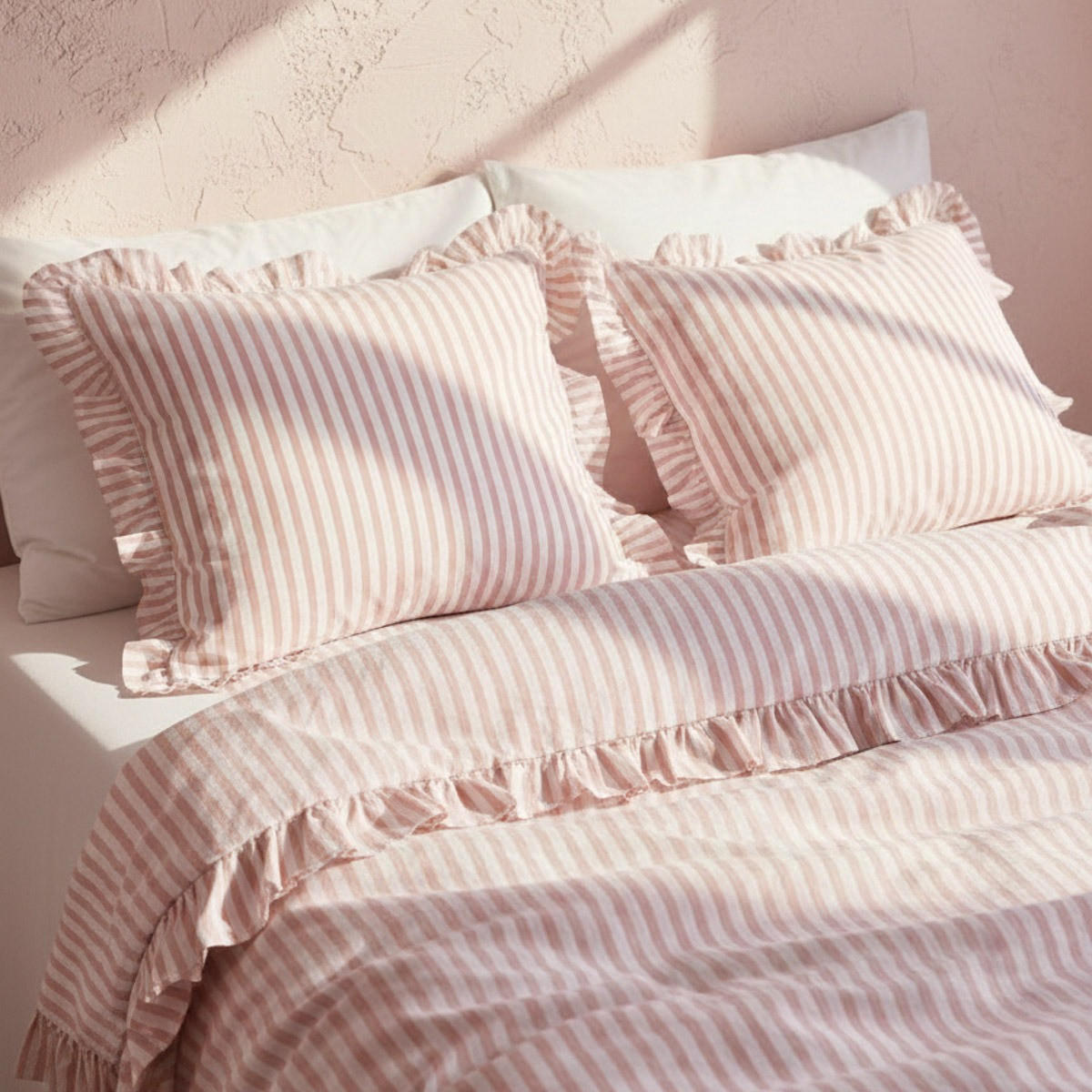 BETTWÄSCHE Trudy rosa 140/200 cm - Rosa, Textil (140/200cm) - Homla