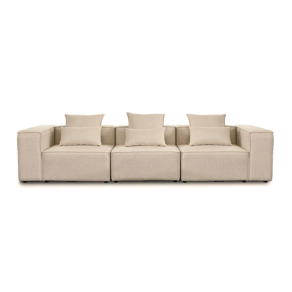 SOFA VERONA M - Beige, M - Beige, Kunststoff/Textil (327/70/120cm) - Home Deluxe