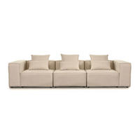 SOFA VERONA M - Beige, M - Beige, Kunststoff/Textil (327/70/120cm) - Home Deluxe