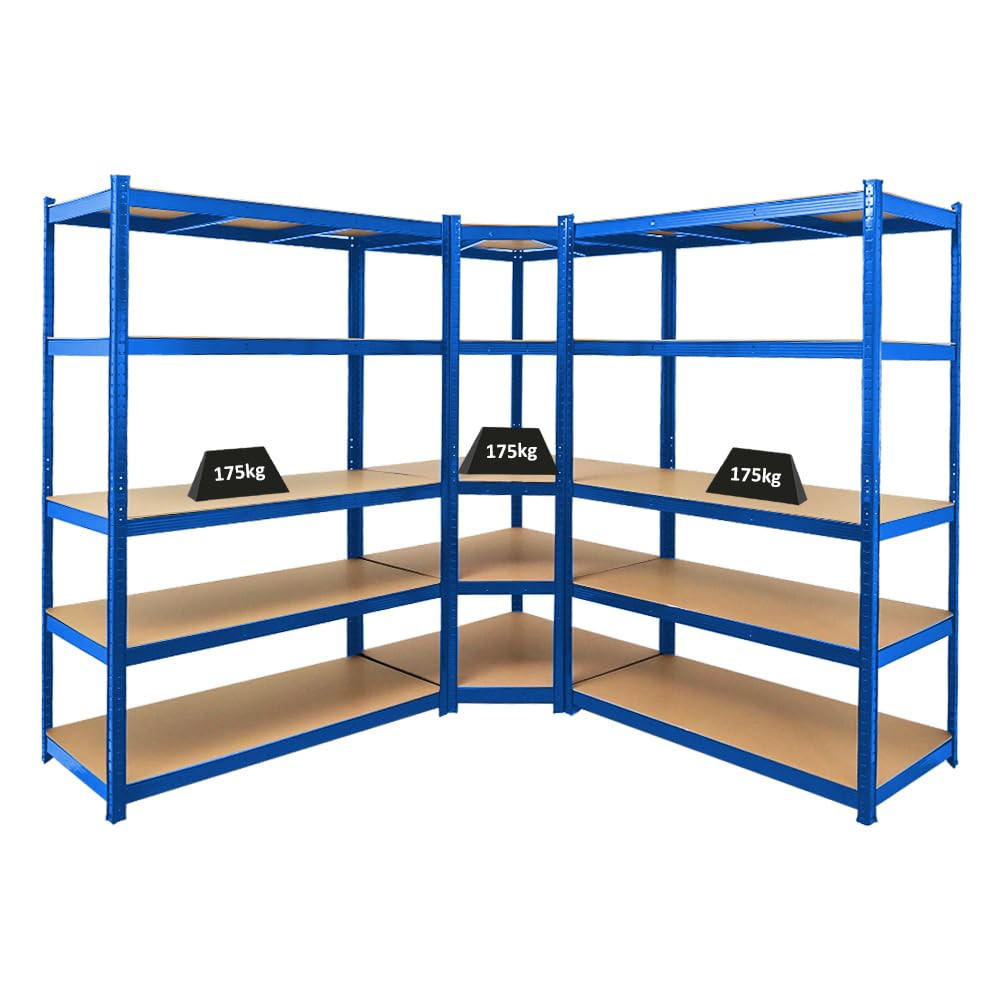 ECKREGAL Ragnar 2er-Set mit Schwerlastregal Taurus 180x210x60 cm Fachlast 175 kg Blau - Blau, Metall (120/180/60cm) - PROREGAL