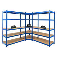 ECKREGAL Ragnar 2er-Set mit Schwerlastregal Taurus 180x210x60 cm Fachlast 175 kg Blau - Blau, Metall (120/180/60cm) - PROREGAL