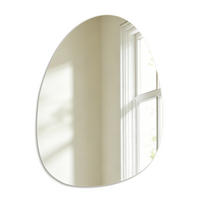 BADEZIMMERSPIEGEL 75/55 cm asymmetrisch ohne Rahmen - Transparent, Glas (55/75/1cm) - S'AFIELINA