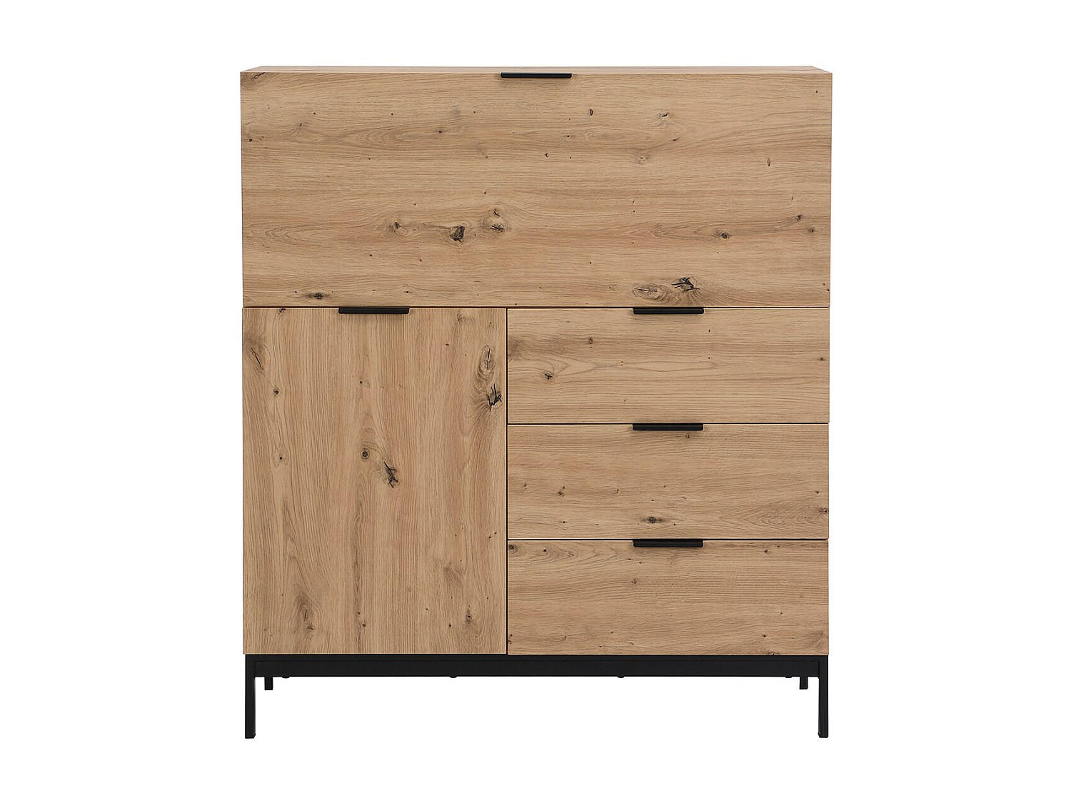 SEKRETÄR - 100 cmcm x 40 cmcm - Holz, Platte - Naturfarben Hell - ERWIN - Naturfarben, Holz (40/100/115cm) - Vente-Unique