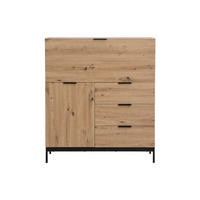 SEKRETÄR - 100 cm x 40 cm - Holz, Platte - Naturfarben Hell - ERWIN - Naturfarben, Holz (40/100/115cm) - Vente-Unique