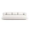 SOFA Jenny aus Chenille-Stoff leichtes beige 4 Sitzplätze - Creme, Textil (226/73/90cm) - Micadoni