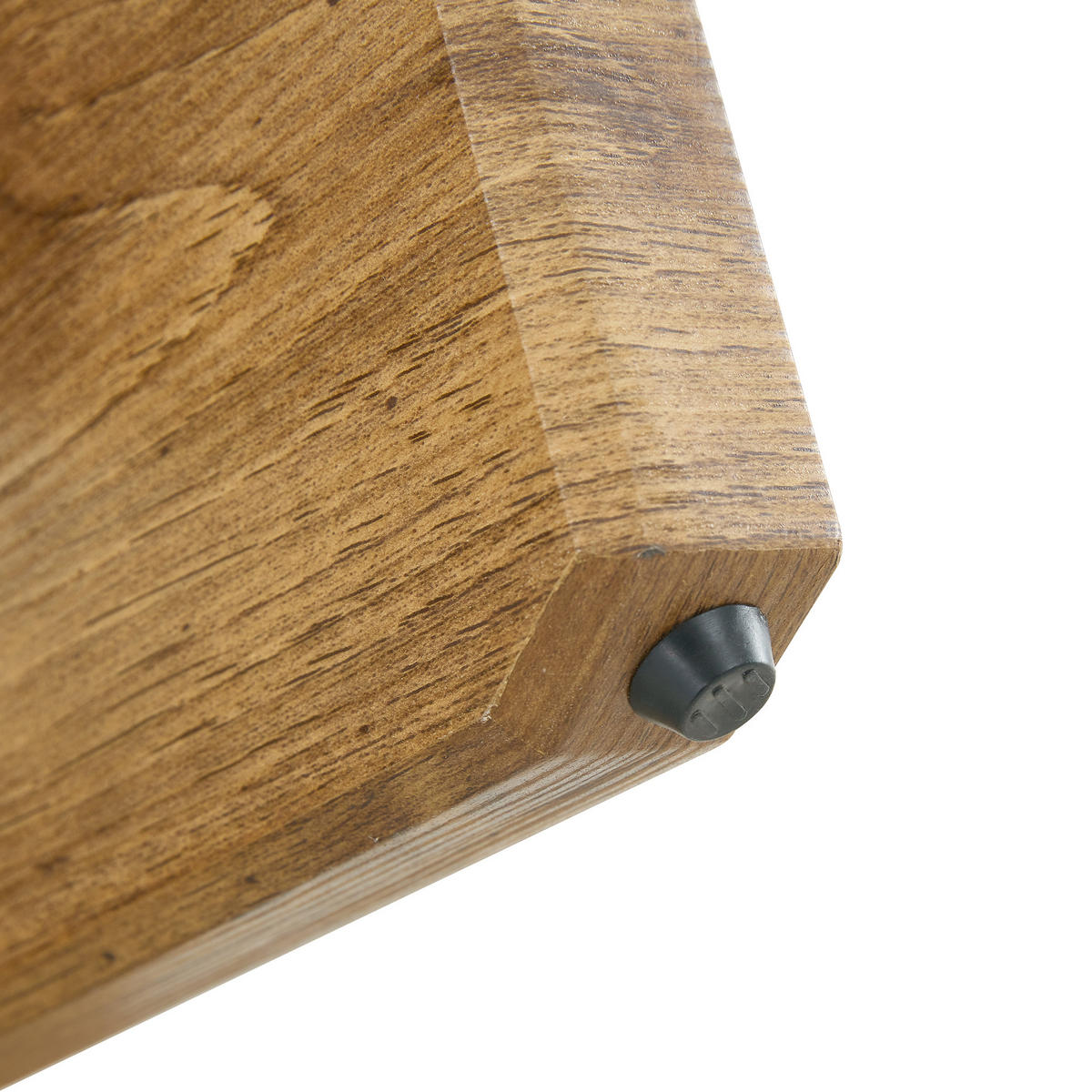 COUCHTISCH Ø 79 cm in Rundes Glas & Holz-Optik - Eichefarben, Holzwerkstoff (79/79/45cm) - Urban Meuble