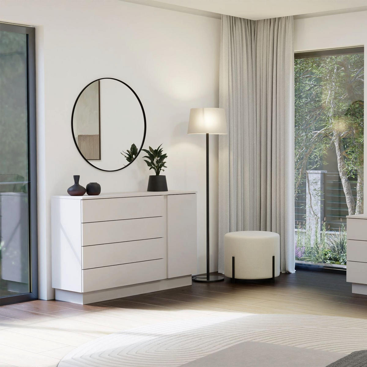 KOMMODE Linus - Kaschmir, Holzwerkstoff (125/84/40cm) - kommodly