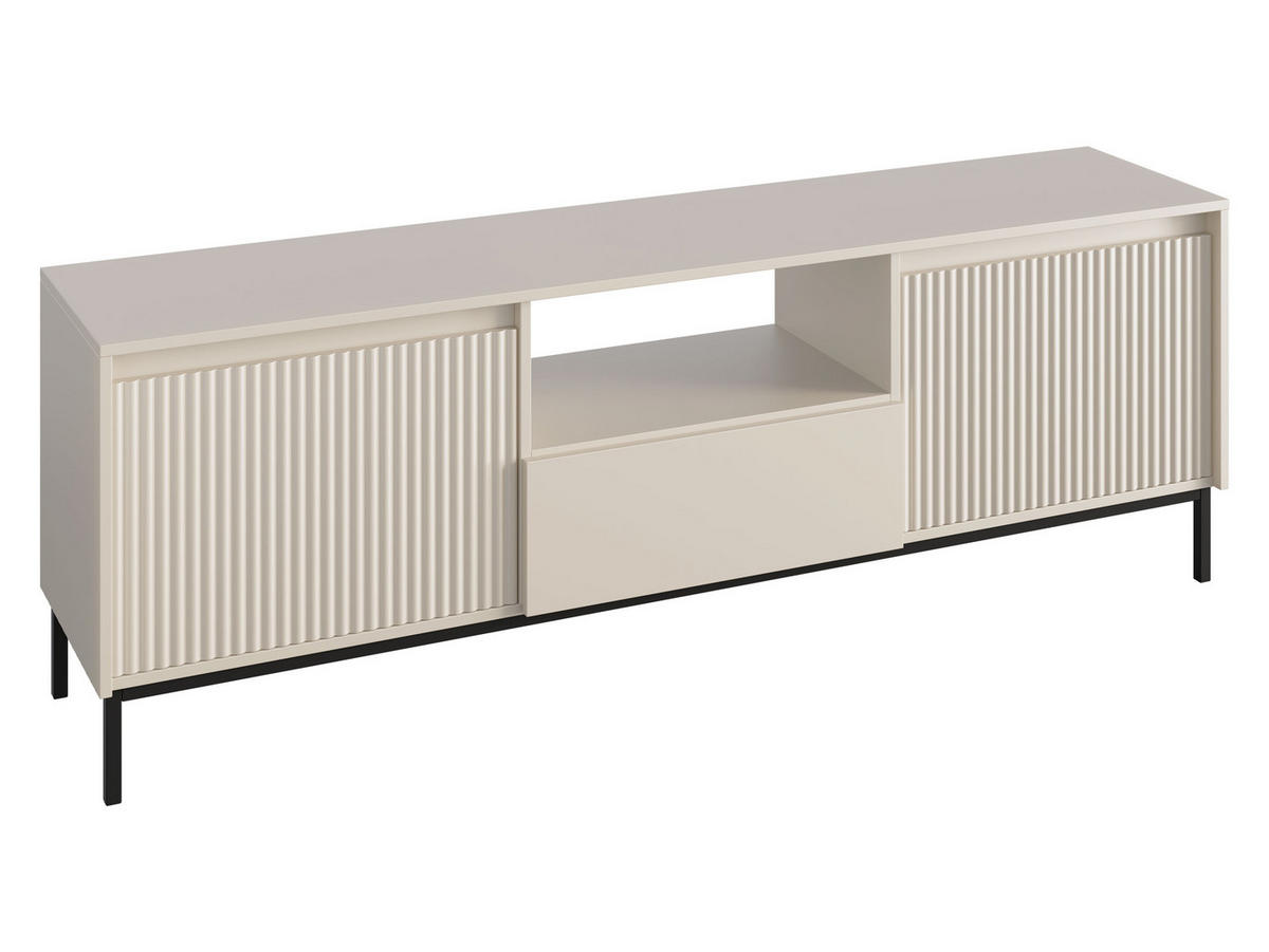 TV-ELEMENT Ozmi 2K1SZ - Kaschmir/Schwarz, Holzwerkstoff/Metall (174/55/40cm) - MIRJAN24