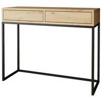 KONSOLENTISCH Lango 100/85/35 eiche Artisan mit schwarzen Matellbeinen - Schwarz/Eiche Artisan, Holzwerkstoff/Metall (35/100/85cm) - Beautysofa