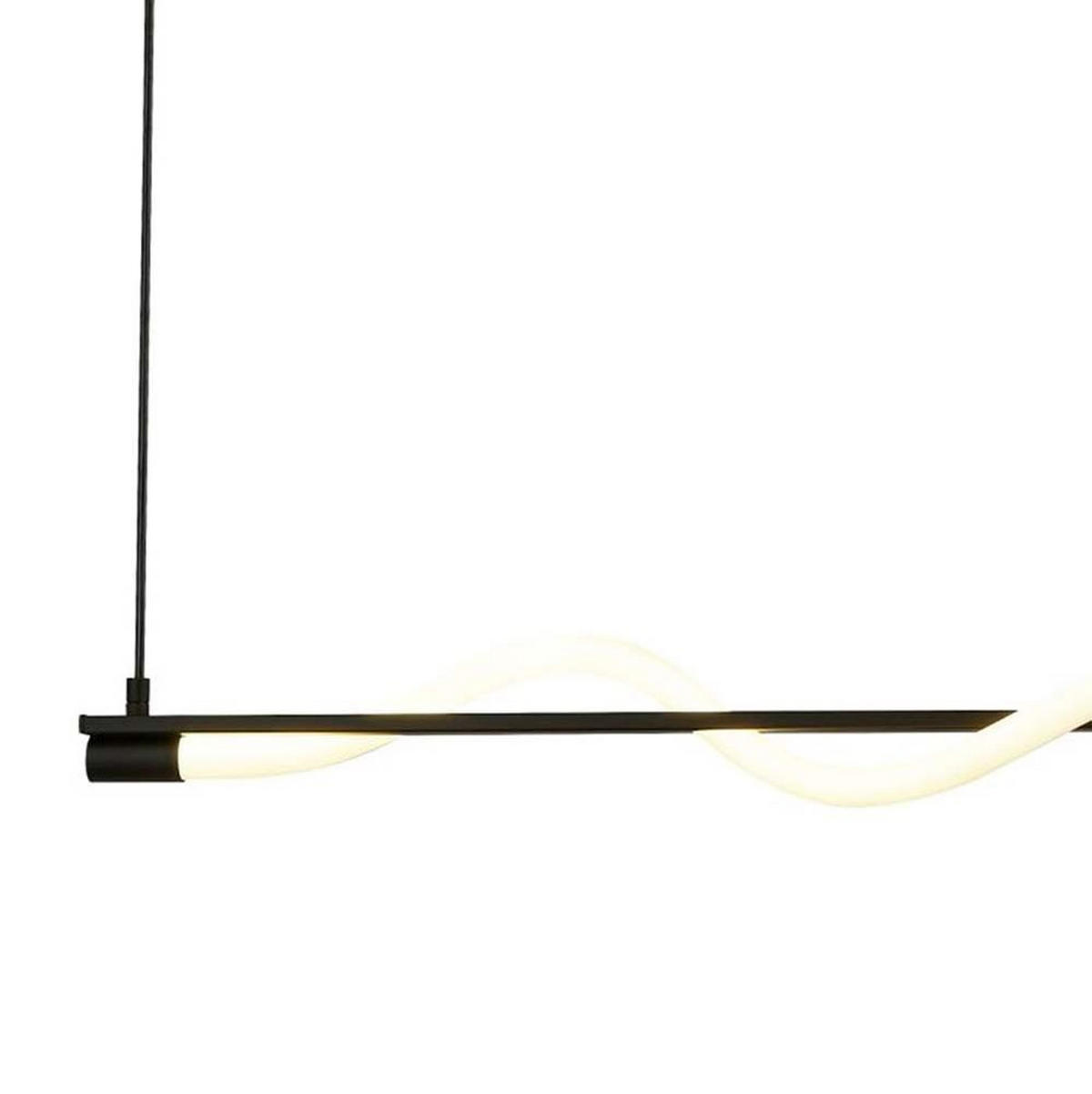 LED HÄNGELEUCHTE Schlange Schwarz Weiß - Schwarz, Metall (100.5/10/11cm)