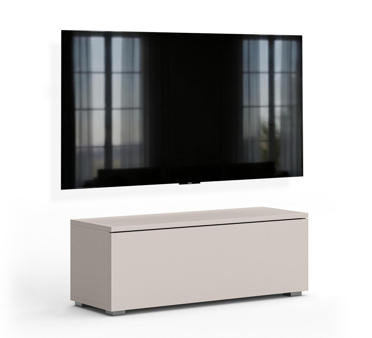 LOWBOARD Barvo 100 Beige Kaschmir 100/36,5/32 cm – hängend oder stehend - Beige, Holzwerkstoff/Kunststoff (100/36.5/32cm) - AX Living