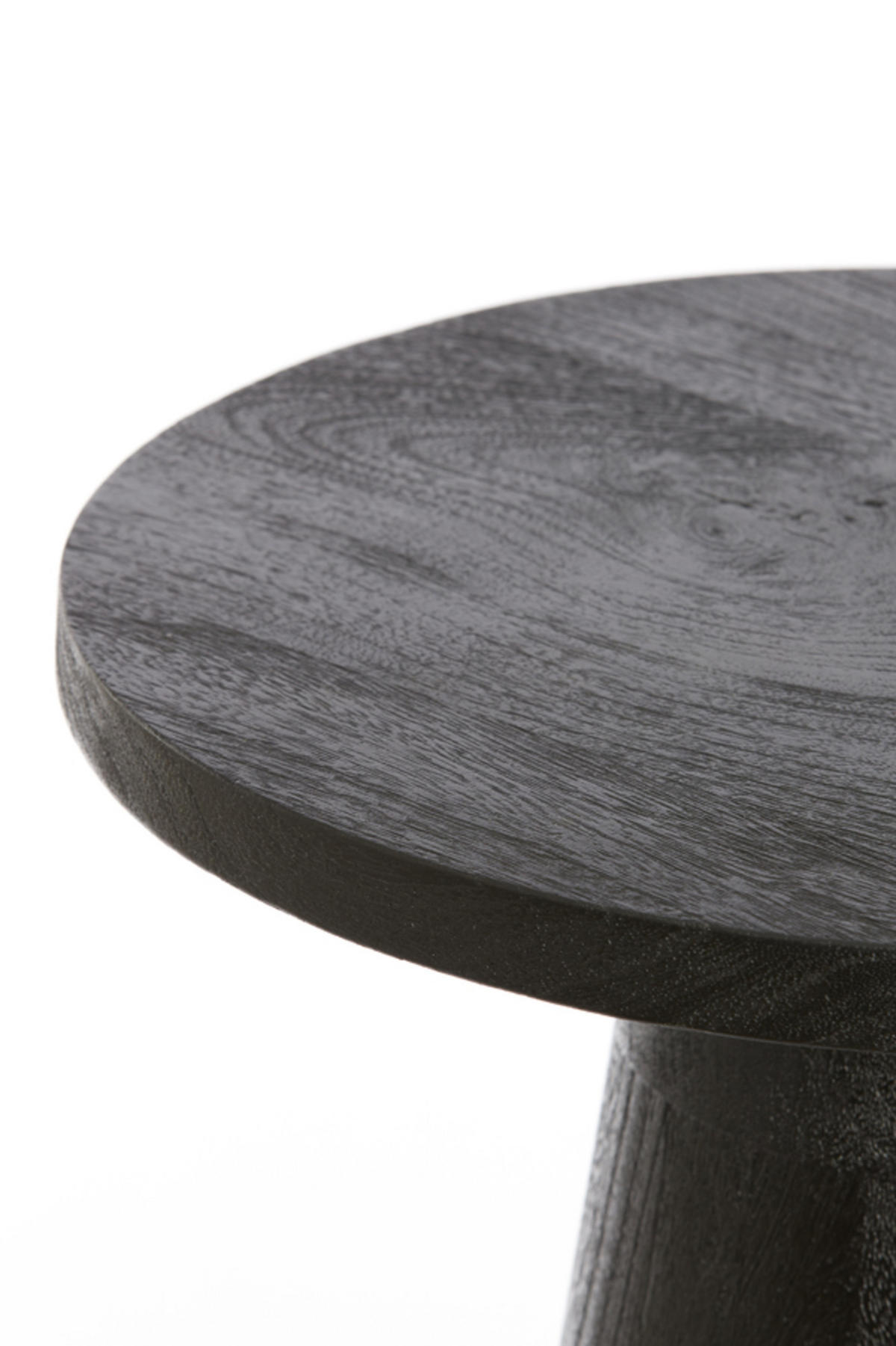 BEISTELLTISCH Paxos Schwarz Ø45/64 cm - Schwarz, Holz (45/45/64cm) - Light & Living