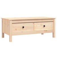 COUCHTISCH 100x50x40 cm Massivholz Kiefer - Hellbraun, Holz (100/50/40cm) - furnicato