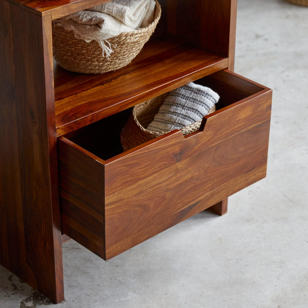 WASCHTISCHUNTERSCHRANK Kwarto Braun aus Palisander - Braun, Holz (60/75/45cm) - Tikamoon