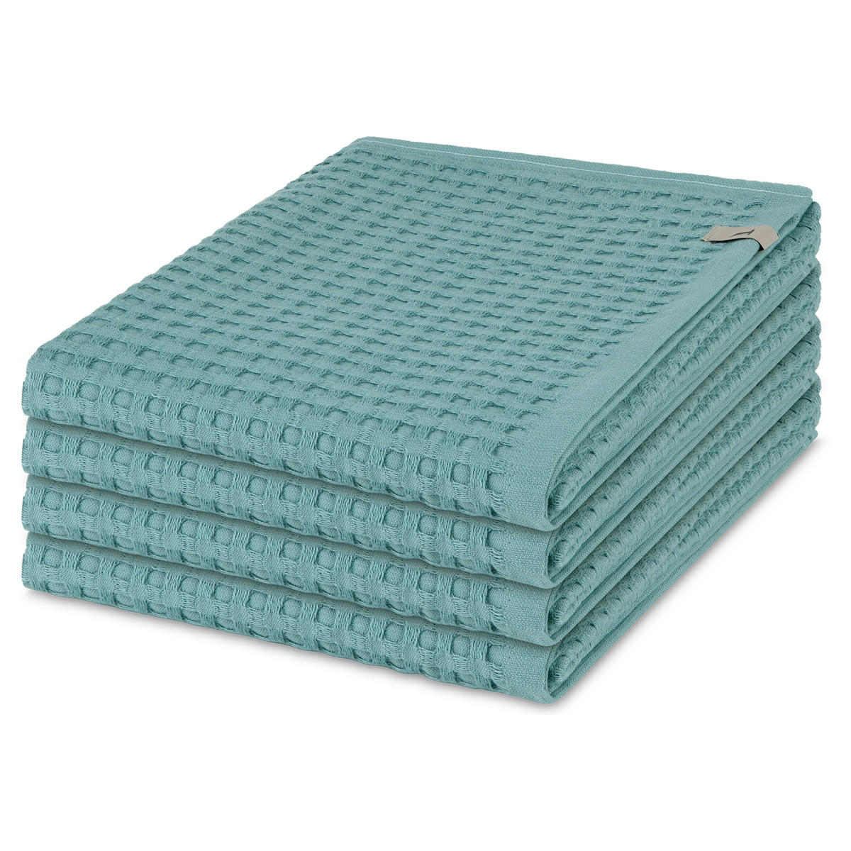 HANDTUCH Piquee 4er-Set - Türkis, Textil (50/100cm) - MÖVE