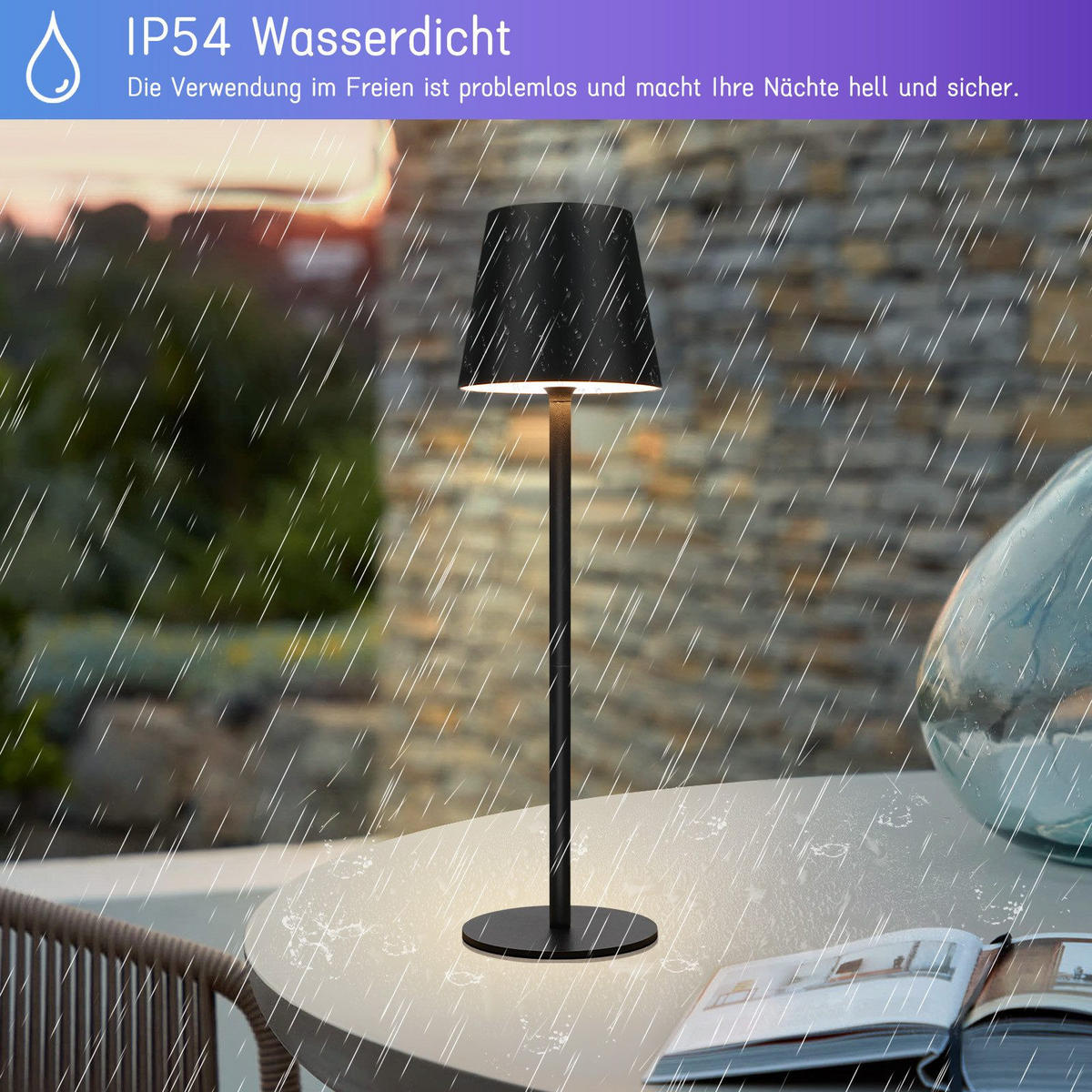 LED-TISCHLEUCHTE Kassel(2er-set) 11/11/37.5 cm - Schwarz, Metall (11/11/37.5cm) - Nettlife