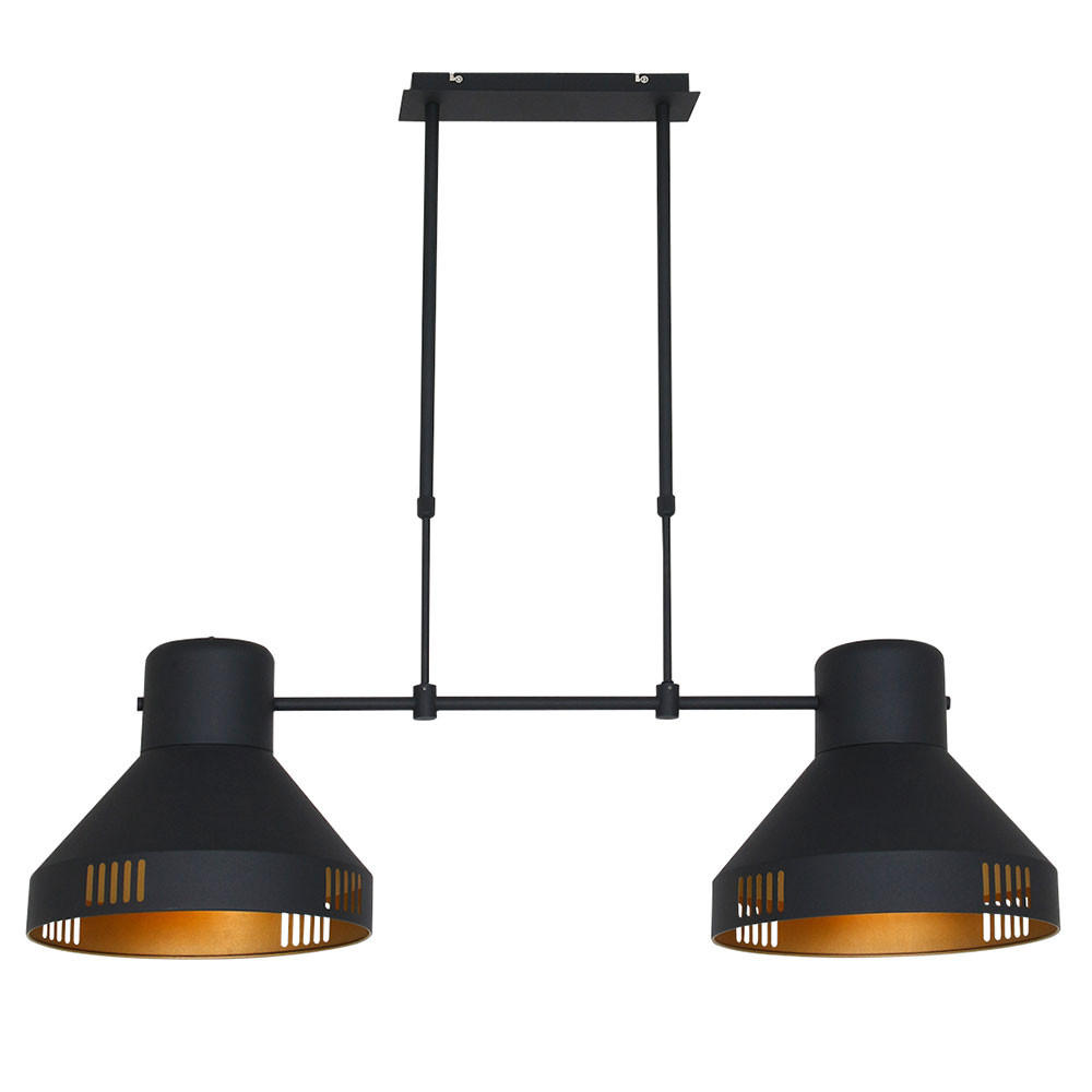 HÄNGELEUCHTE Gold Schwarz Matt Höhenverstellbar - Goldfarben, Metall (105/35/150cm)