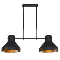 HÄNGELEUCHTE Gold Schwarz Matt Höhenverstellbar - Goldfarben, Metall (105/35/150cm)