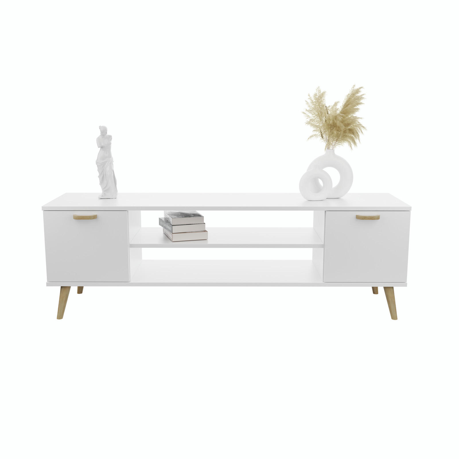 LOWBOARD Focus - Eichefarben/Weiß, Holzwerkstoff (40/50/135cm) - RAUMHIRSCH FURNITURE