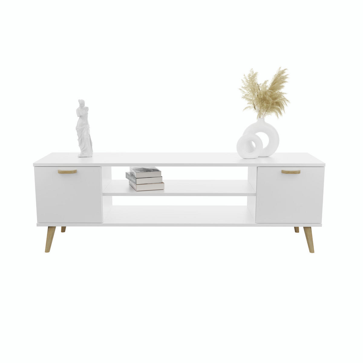 LOWBOARD Focus - Weiß, Holzwerkstoff (40/50/155cm) - RAUMHIRSCH FURNITURE