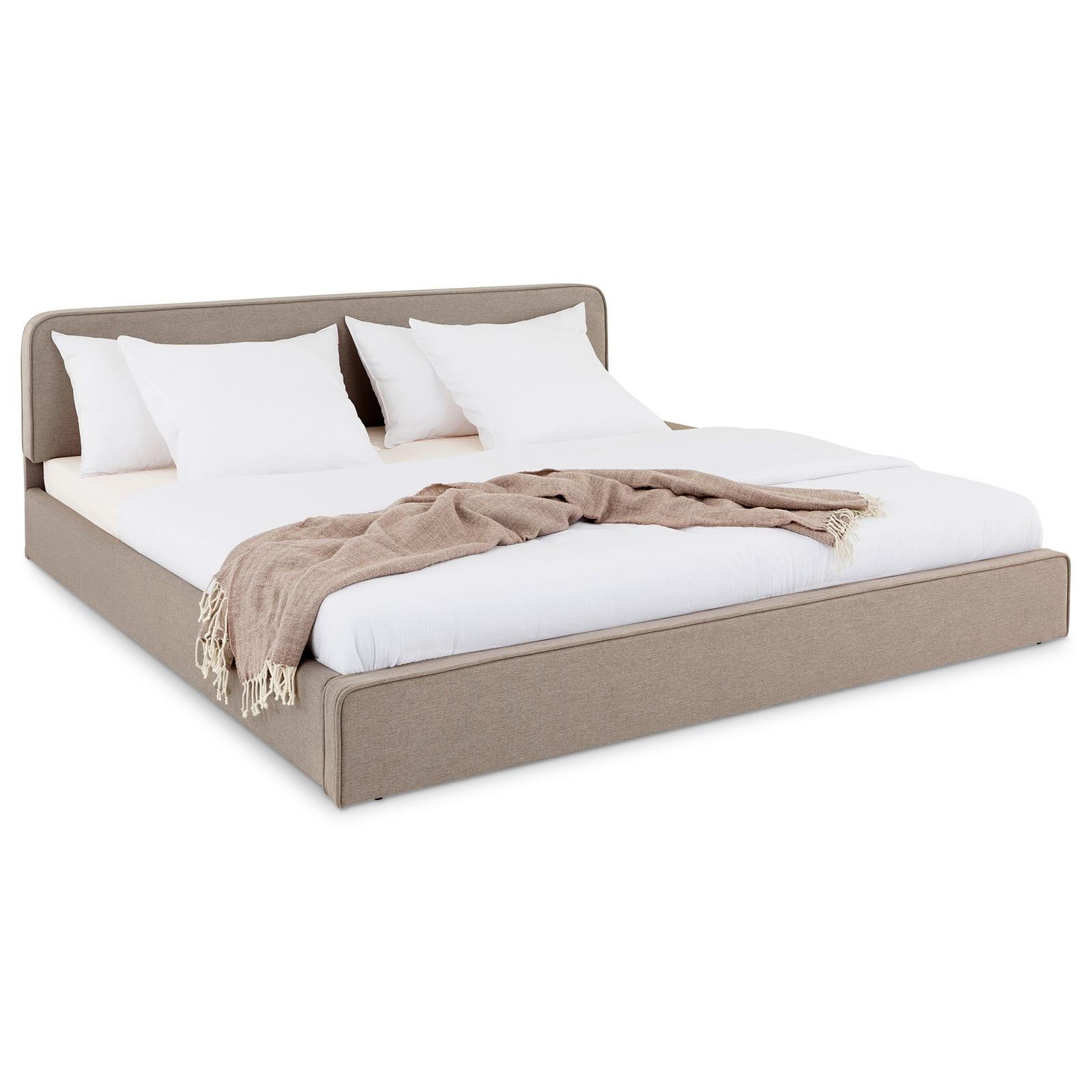POLSTERBETT LATINI 180x200 cm greige - Greige, Textil (180/200cm) - IDIMEX