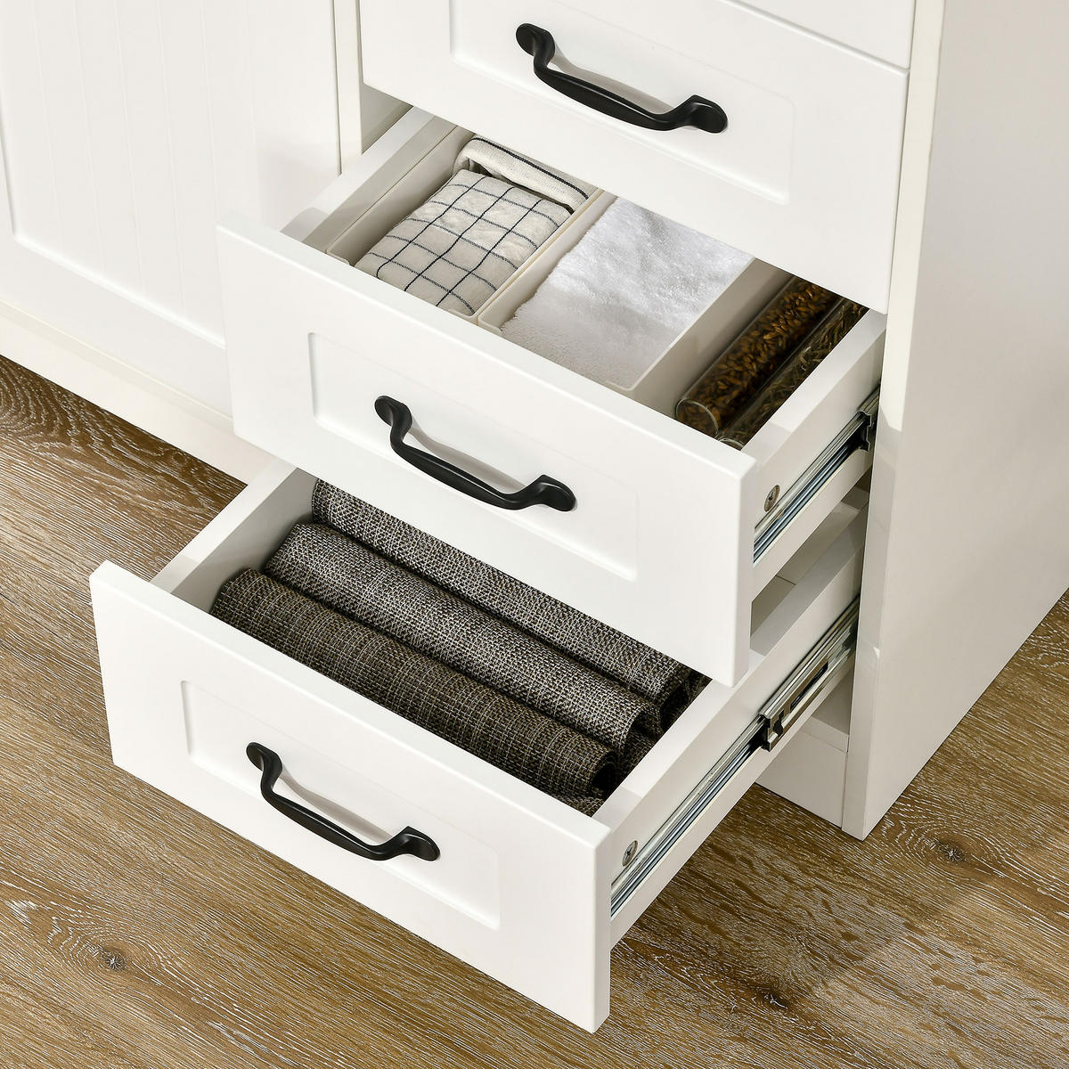 BEISTELLSCHRANK, Spanplatte, Weiß, 105 x 40 x 76 cm - Weiß, Holzwerkstoff (40/76/105cm) - HOMCOM