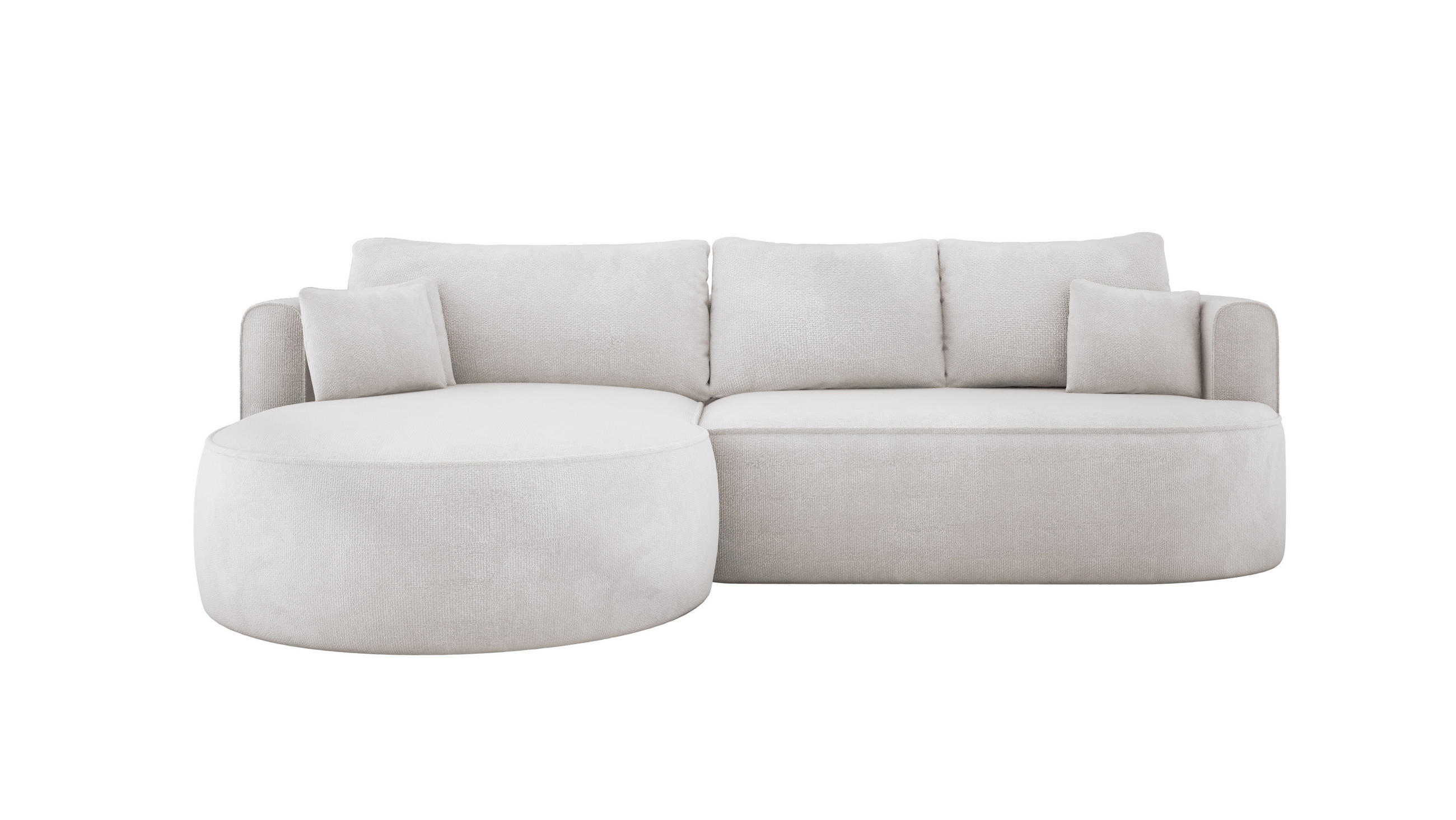 DomoHome Ecksofa Weiß Hochglanz 284x183 cm