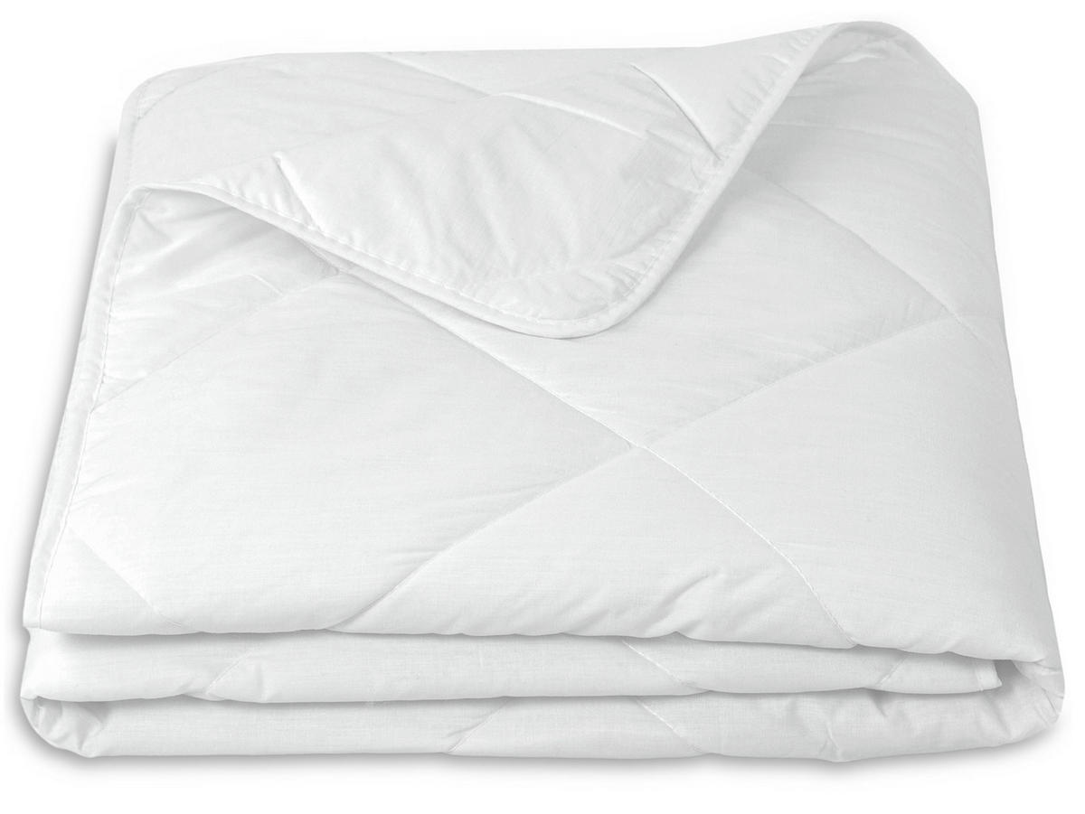 BETTDECKE, 135x200 cm, 50% Polyester, 50% Baumwolle, Weiß - Weiß, Textil (135/200cm) - Zollner