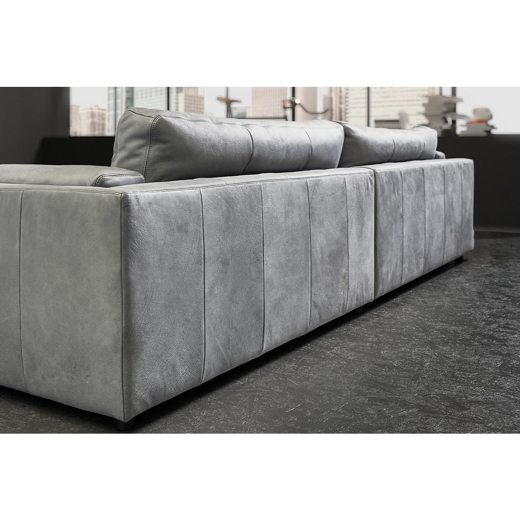 Thumbnail - Kawola Big, Grau, Leder, Echtholz, 3-Sitzer, Füllung: Komfortschaum, 294x85x150 cm, Wohnzimmer, Sofas & Couches, Sofas, ...