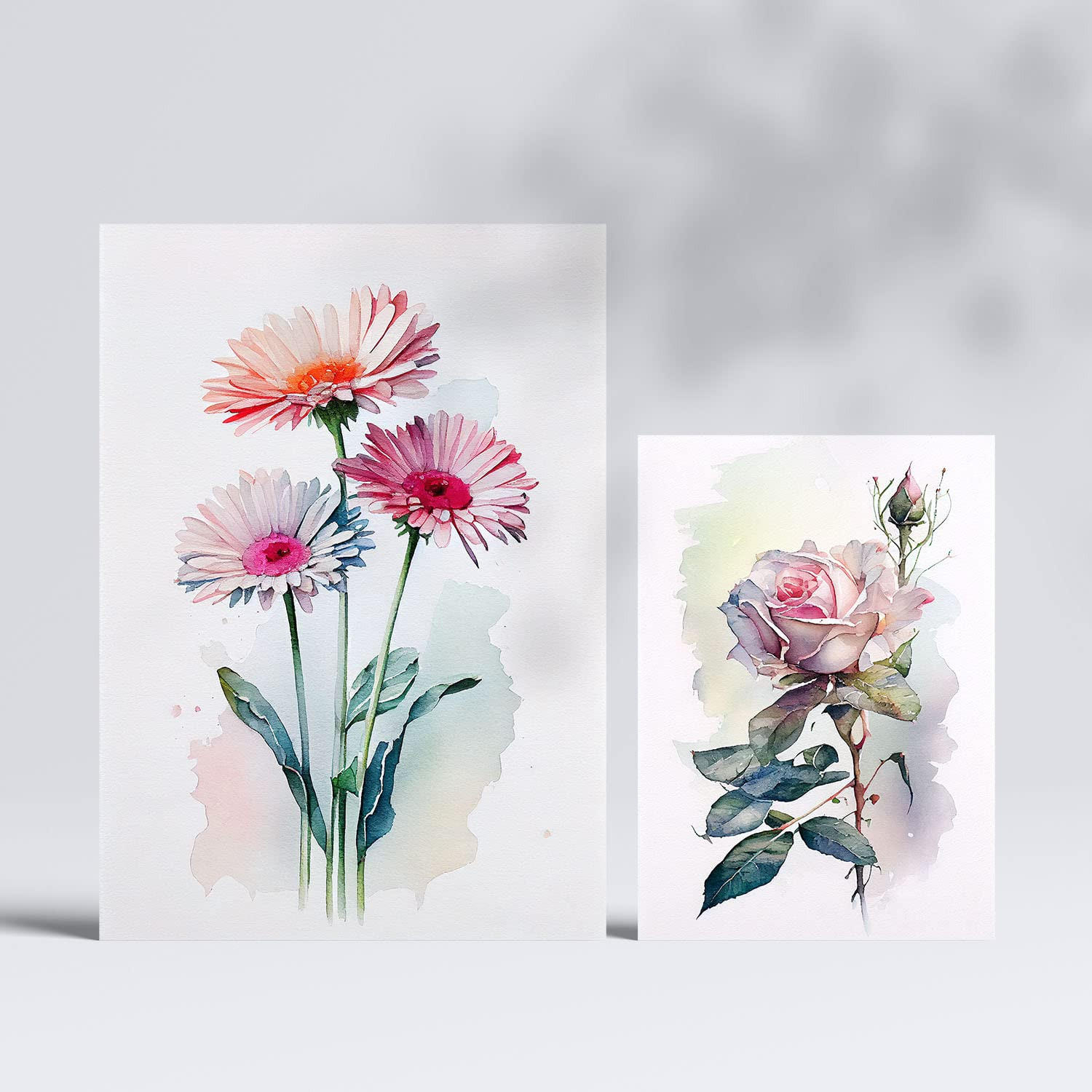 POSTER Set Mit 6 Rosen Vollfarbige Blumenmotiven A3 & A4 Rahmenlos - Klar, Papier (29/3cm) - Nacnic