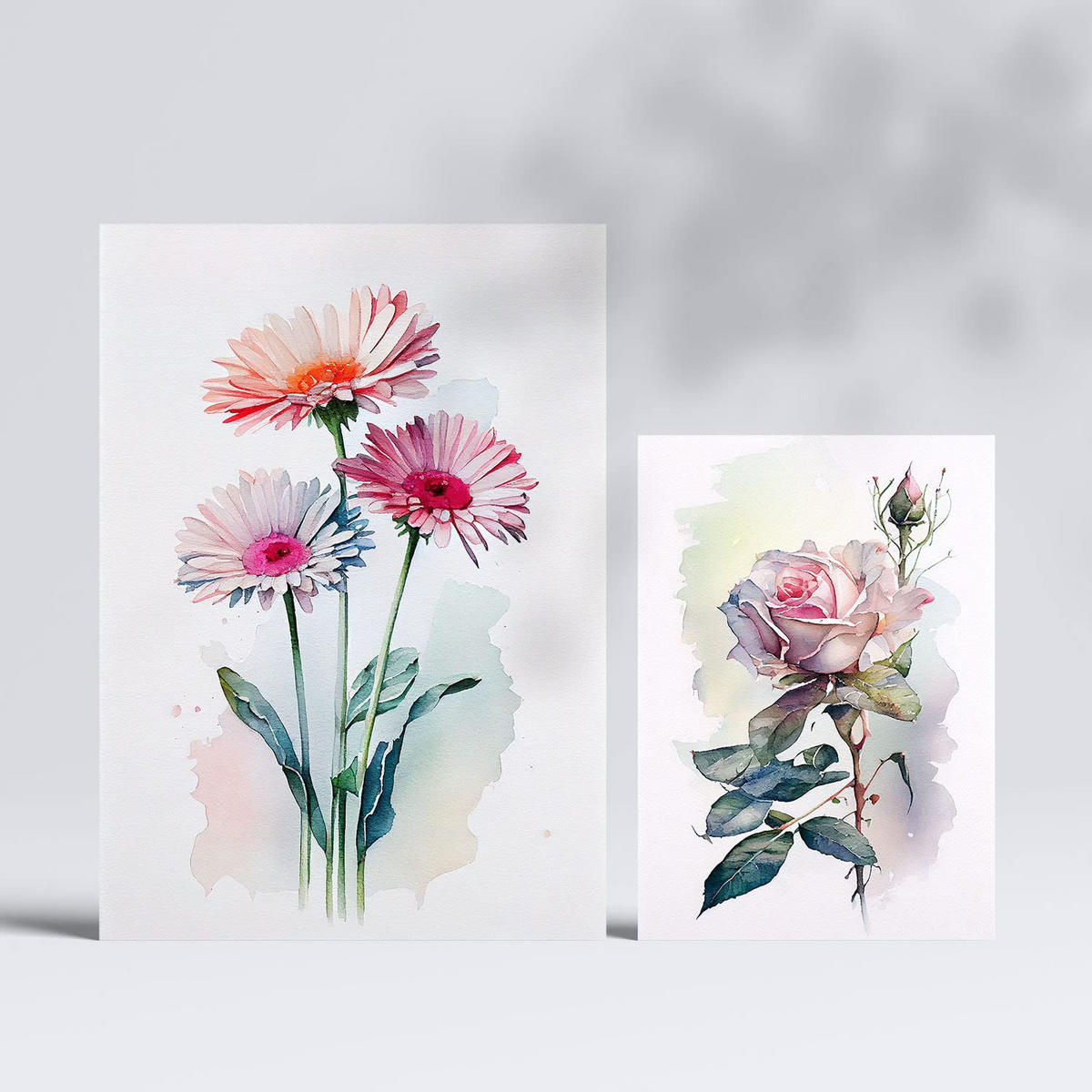 POSTER Set Mit 6 Rosen Vollfarbige Blumenmotiven A3 & A4 Rahmenlos - Klar, Papier (29/3cm) - Nacnic