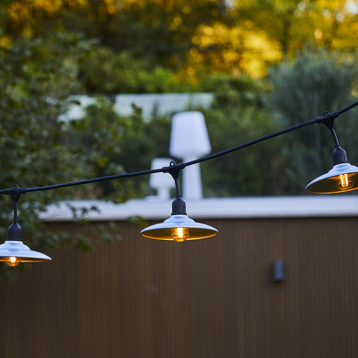 LICHTERKETTE BOWL GALVA grau - Grau, Metall (600cm) - Lumisky