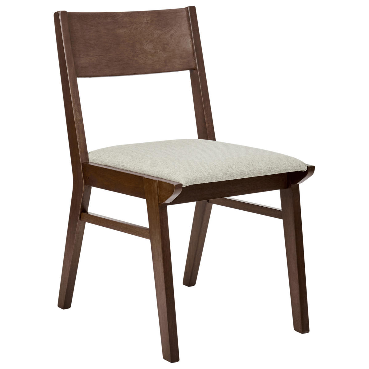 ESSZIMMERSTUHL 2er-Set Hellbeige Enola - Beige/Braun, Holz (45/80/60cm) - Beliani