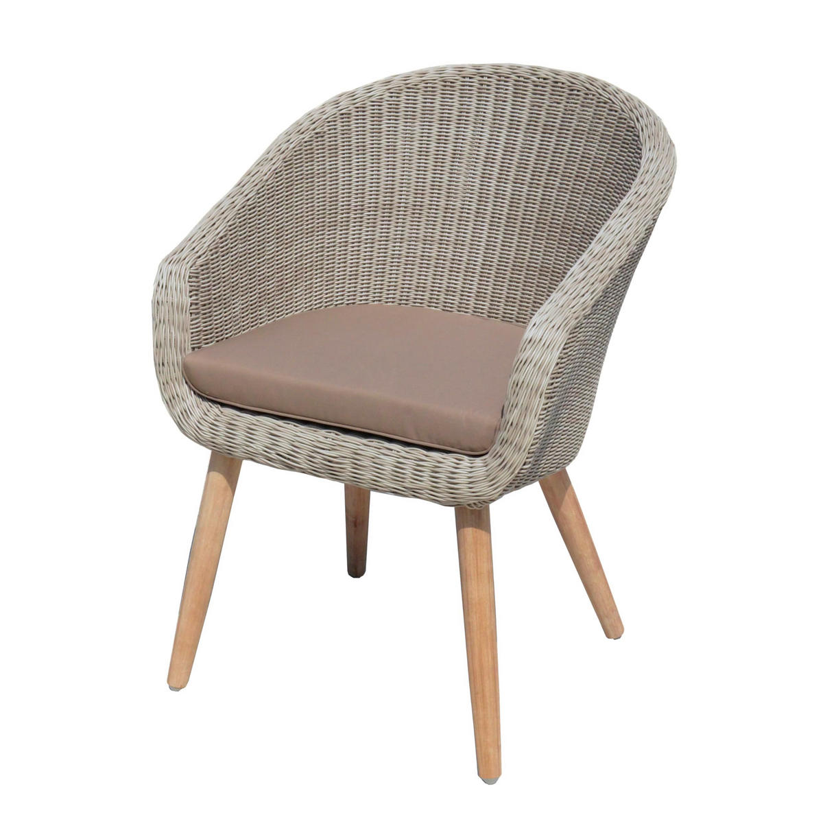 GARTEN-SITZGRUPPE Peer 5-teilig Gartenmöbel-Set - Braun, Holz - DELUKE