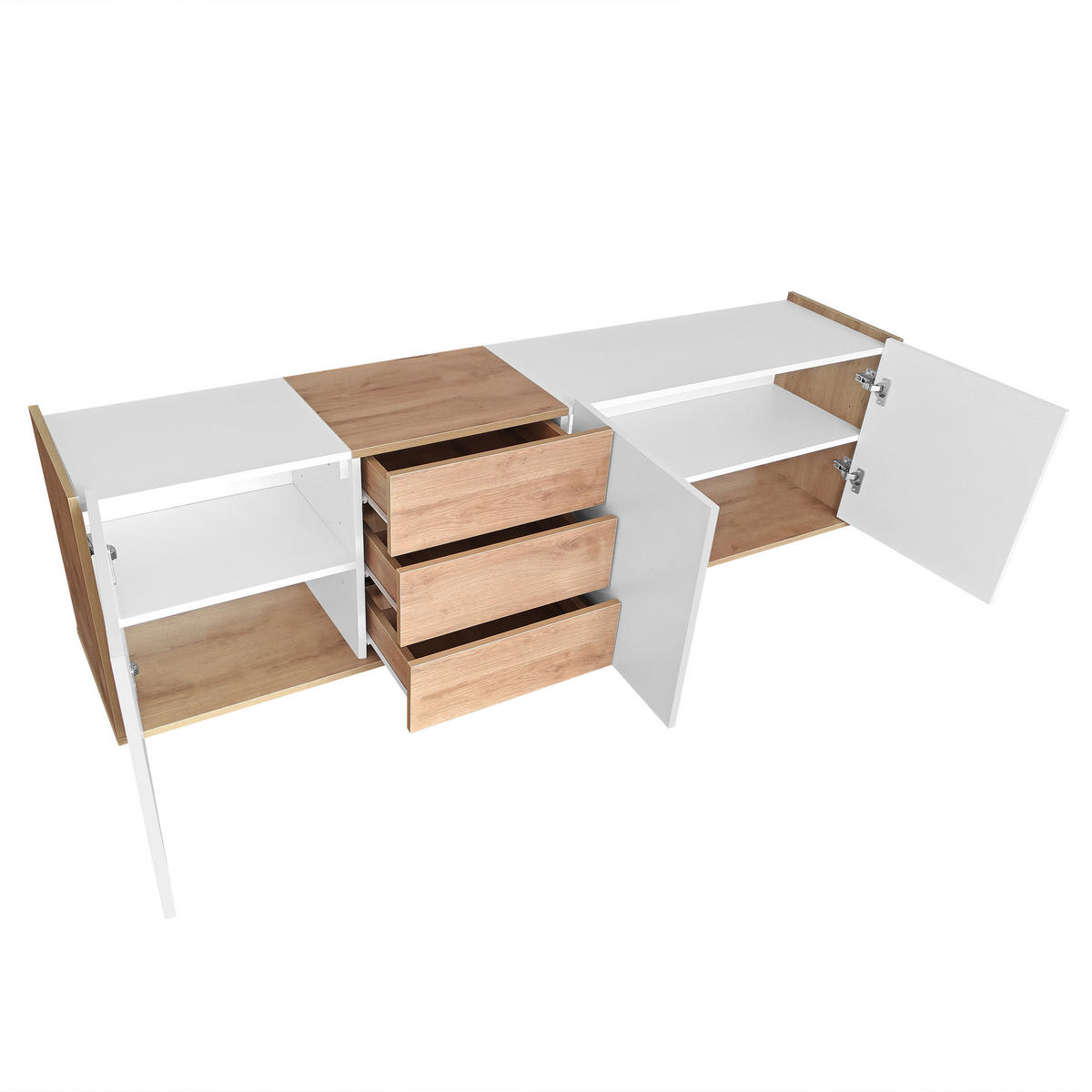 TV-ELEMENT Weiß 171.5/35/47 cm - Weiß, Holz (35/47/171.5cm) - Urban Meuble